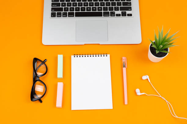 istock Laptop, plant, notepad and glasses 1028041396