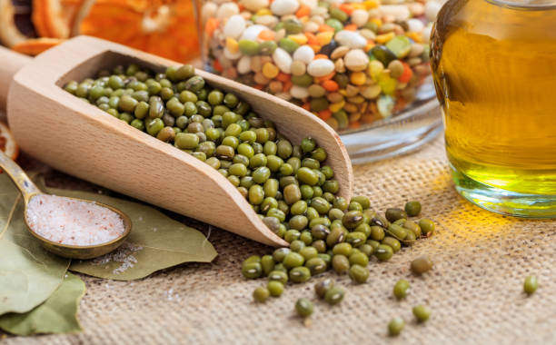 istock Green beans in a wooden scoop 1028042194