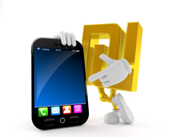 istock Shekel character with smartphone 1028046872