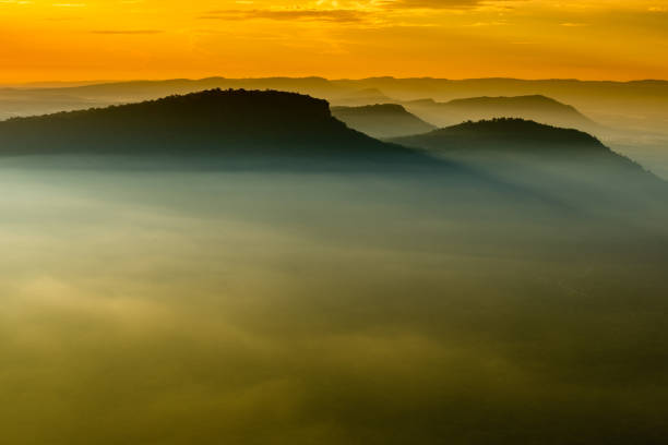 istock Sunrise and mist in the Valley beautiful 1028048356
