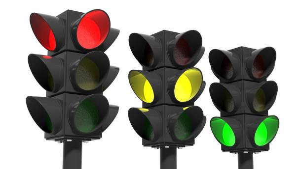 istock Traffic lights set, isolated on white background 1028053206