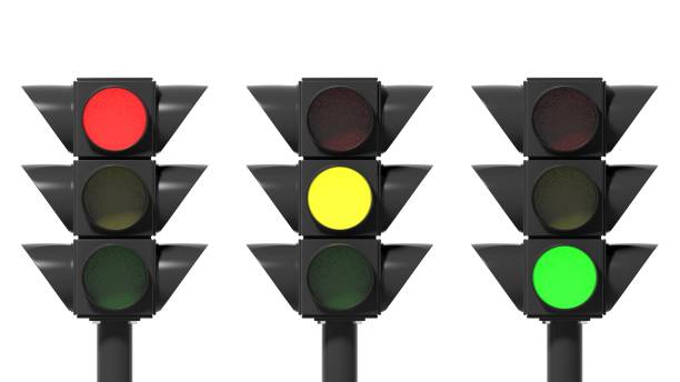 istock Traffic lights set, isolated on white background 1028053236