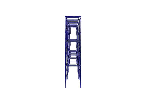 istock Scaffolding frame 3 floors Japanese standard type isolated on white background. Can be fill dimension or other safety standard by user. Use for construction content or scaffolding rental vendor. 1028056448