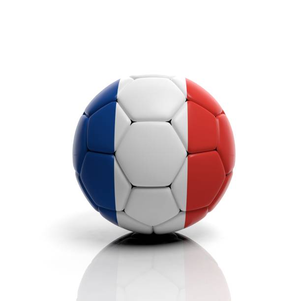 istock 3d rendering Soccer ball with France flag 1028056692