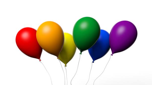 istock 3d rendering baloons in gay flag colors 1028056738