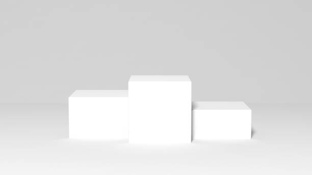 3d rendering of Winners podium