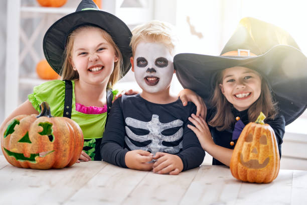 istock children on Halloween 1028064602