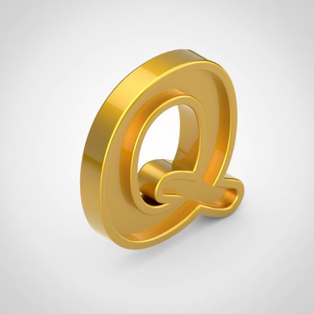 istock Golden letter Q uppercase isolated on white background. 1028067202
