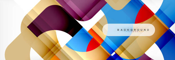 istock Colorful squares composition abstract banner. Illustration for business brochure or flyer, presentation and web design layout 1028074872
