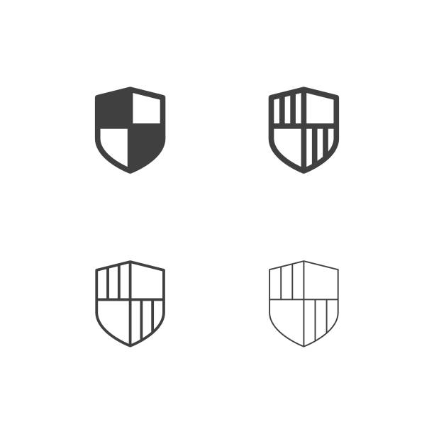 Security Shield Icons - Multi Series Security Shield Icons Multi Series Vector EPS File. shielding stock illustrations