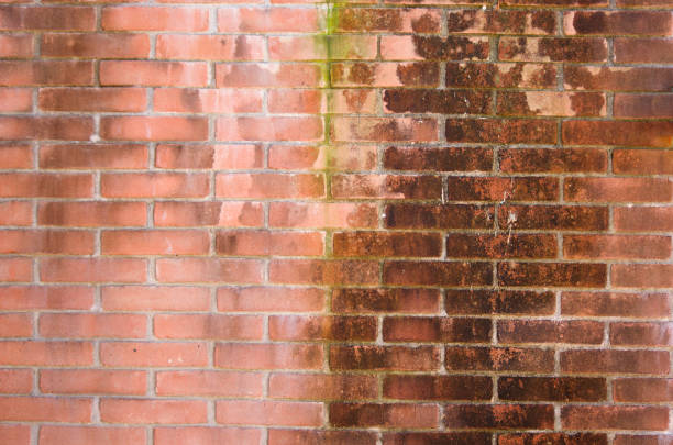 istock brick wall with new and other aged bricks 1028081952