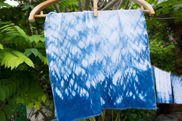 istock Handkerchief tie batik dyeing tie batik indigo color 1028082402