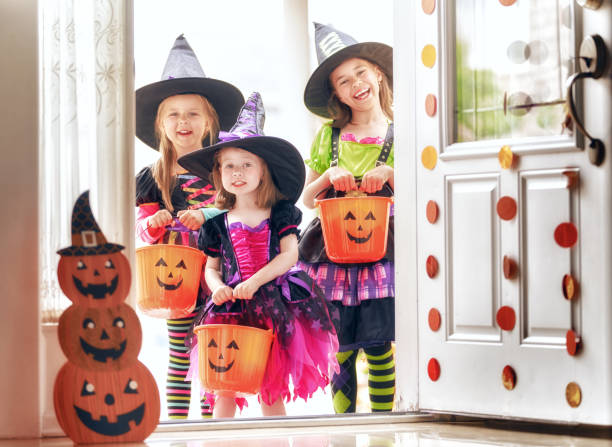 istock children on Halloween 1028085612