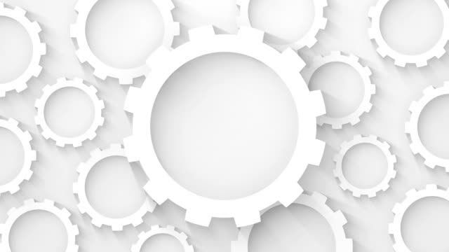 gears abstract industrial background loop animation