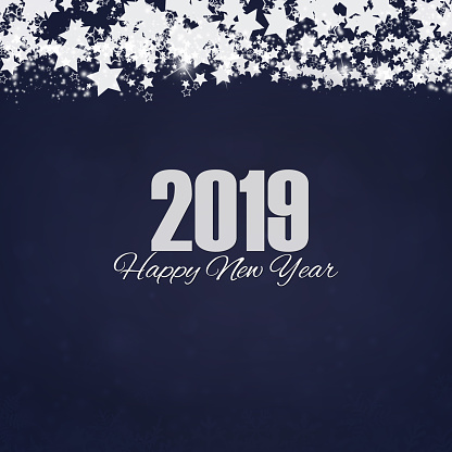 Happy New Year 2019 red background