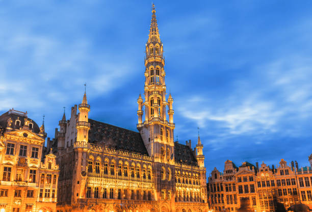 istock Brussels Belgium , Grand place  in summer twilight 1028100980
