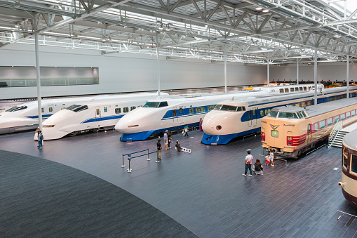 Nagoya, Japan - July 10, 2016: The sc maglev and railway park features 39 full-size railway vehicles and one bus exhibit, train cab simulators, and railway model dioramas.
