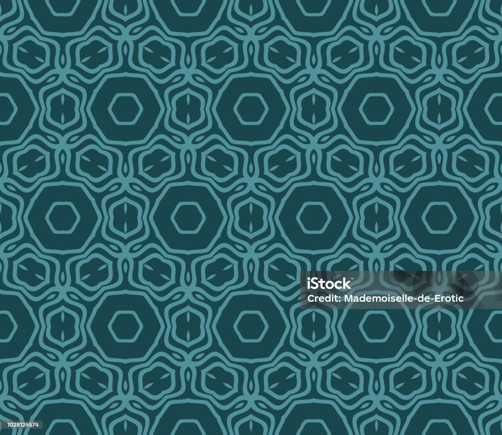 Vector Floral Seamless Line Pattern Geometric Ornament For The Interior ...