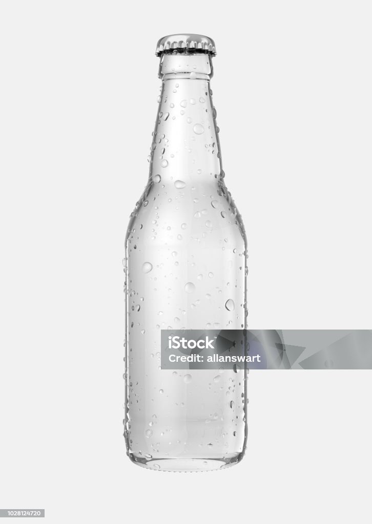 Botella de cerveza de cristal - Foto de stock de Botella libre de derechos