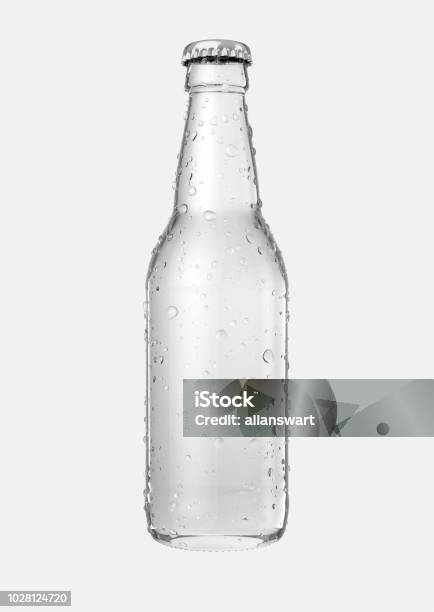 Glass Beer Bottle Stock Photo - Download Image Now - Bottle, Drop, Drinking Glass