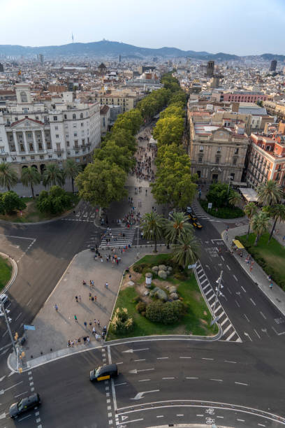 istock Barcelona sky views of Les Rambles 1028128338