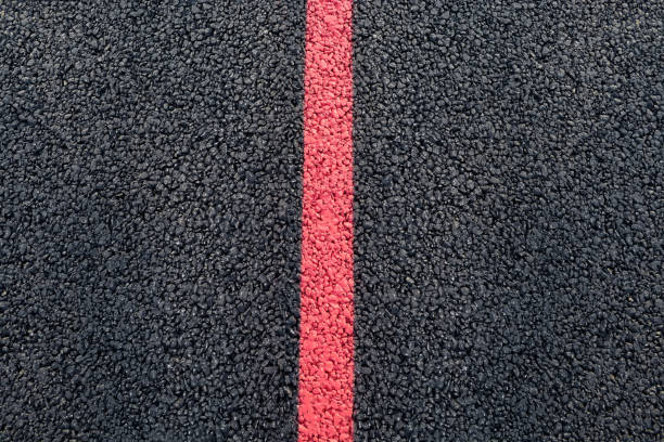 istock new asphalt with a clear marking line in the middle 1028163726