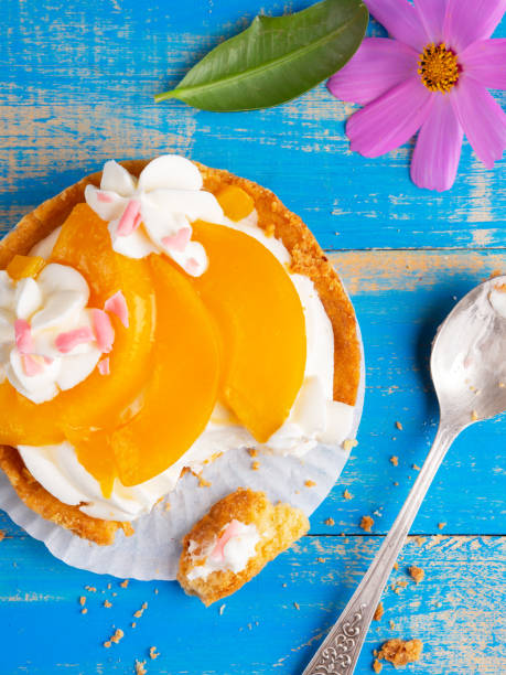 istock Tartlets with curd cream and peaches 1028168096