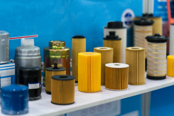 istock high technology air and oil filter manufacturing. 1028168440
