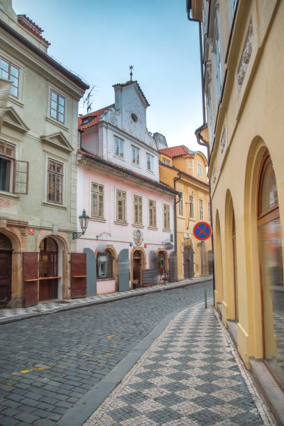 istock beautiful old streets of Prague. 1028171176