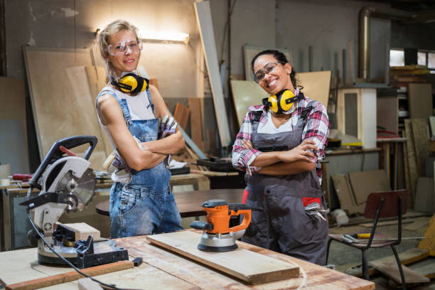 istock Women carpenter's 1028180544