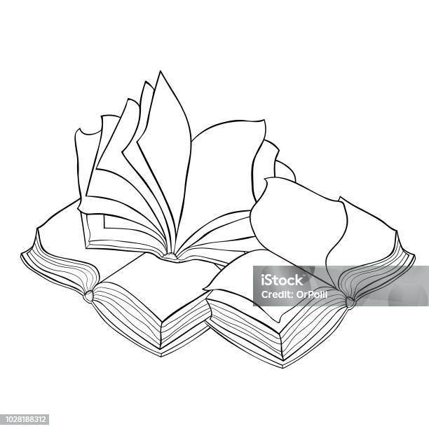 The Book Opened With Pages Vector Illustration Stock Illustration - Download Image Now - Abstract, Art, Book