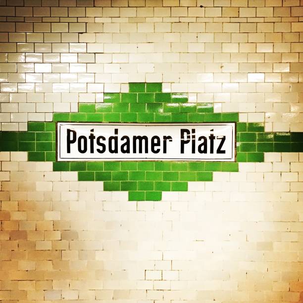 Berlin, Germany - November 8, 2023: Entrance to Stadtmitte U-Bahn station in central Berlin, Germany.