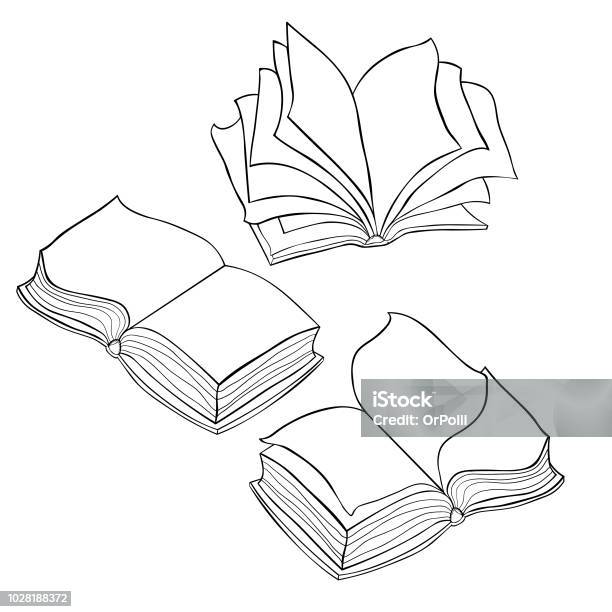 The Book Opened With Pages Vector Illustration Stock Illustration - Download Image Now - Abstract, Art, Book