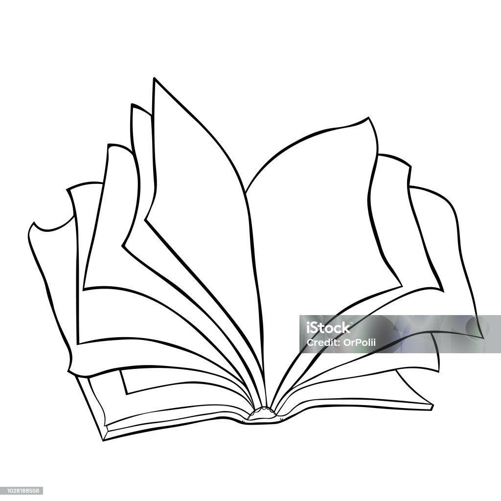 Cuốn Sách Mở Ra Với Các Trang Minh Họa Vectơ Hình minh họa Sẵn có ...