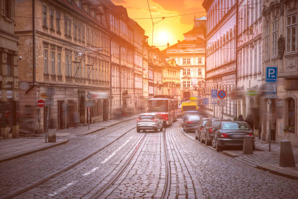 istock beautiful old streets of Prague. 1028203974