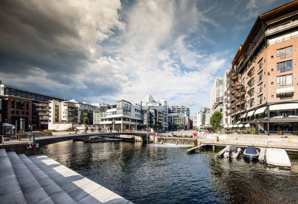 istock Aker brygge at Oslo in Norway 1028207724