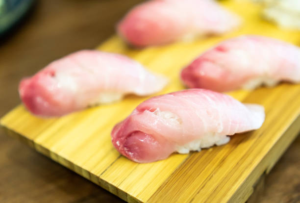 istock Hamachi sushi japanese food 1028208650