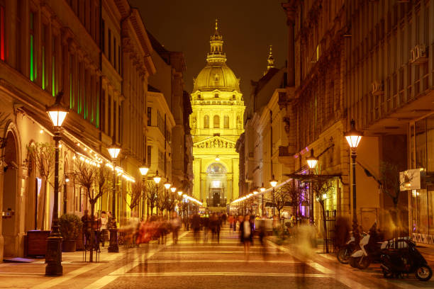 istock St. Stephen's Basilica night view, Budapest Hungary. 1028212198