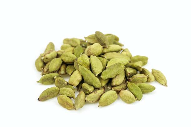 istock Dried cardamom pile on white background. 1028212830