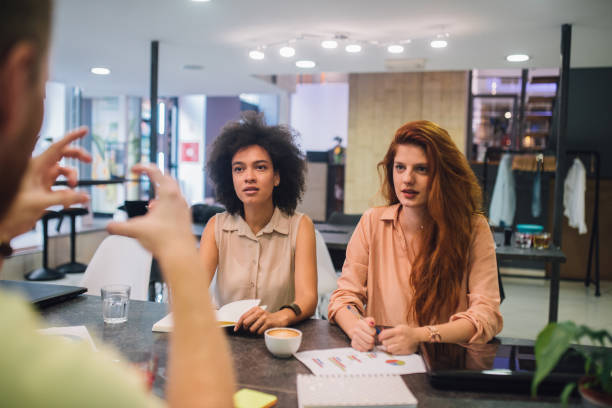 istock Young women at job interview 1028215810