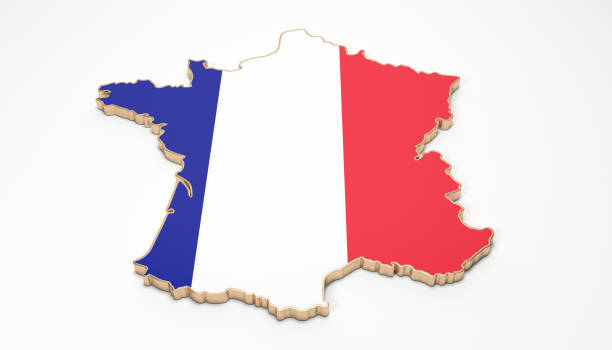 istock 3d France Map Isolated On White Background 1028219820