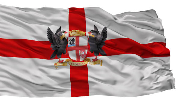 istock Perth City Flag, Australia, Isolated On White Background 1028229950