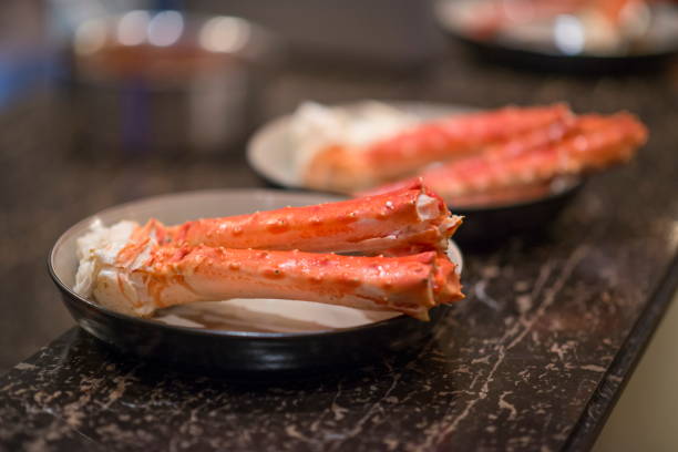 istock Baked kamchatka crab in restaurant. 1028234508