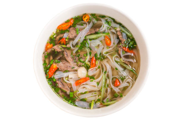 istock Vietnamese Beef Soup, isolated on white. 1028234630