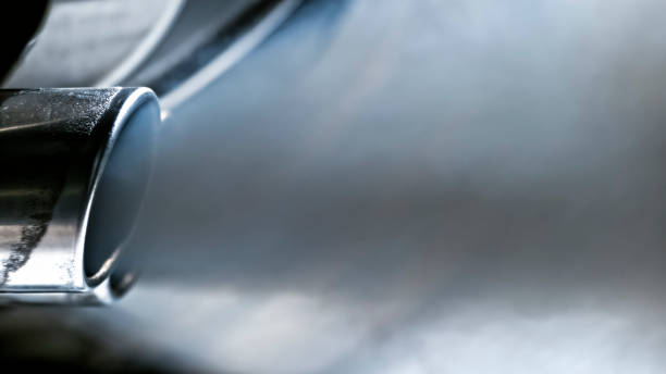 istock Close-up of car exhaust pipe 1028243610