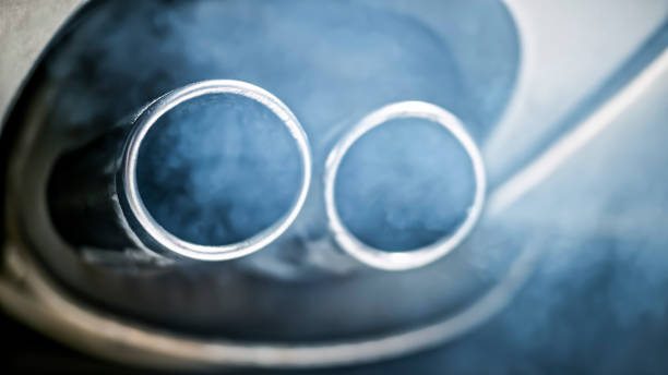 istock Close-up of car exhaust pipe 1028243618
