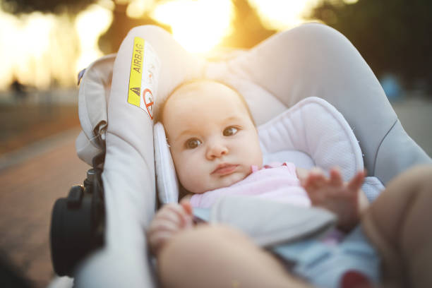 istock Child is lie in a carriage 1028245734