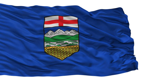 istock Alberta City Flag, Canada, Isolated On White Background 1028245908