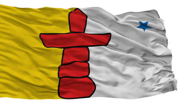 istock Nunavut City Flag, Canada, Isolated On White Background 1028249996
