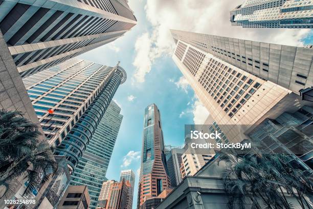 Singapore City Downtown In Daytime Stock Photo - Download Image Now - Singapore, Downtown District, Urban Skyline